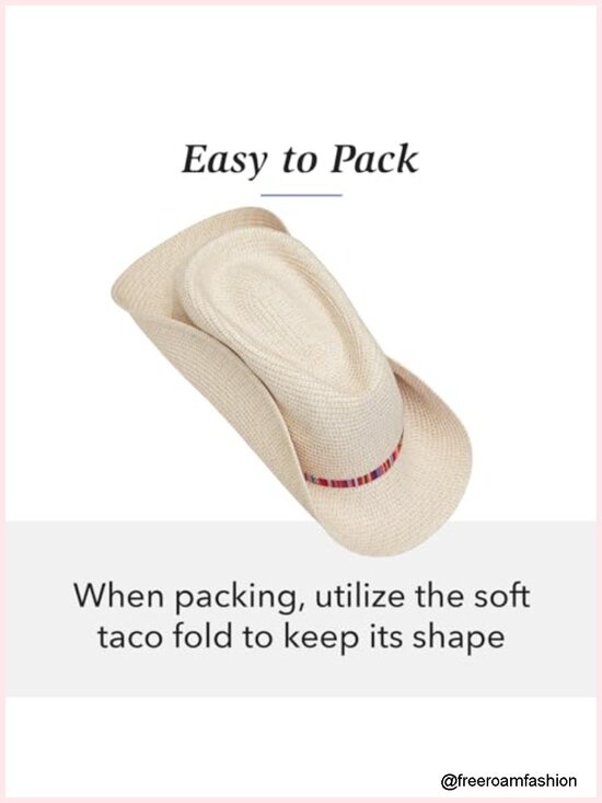 UPF 50+ Sun Protection Wide Brim Packable Fedora Hat main image 4